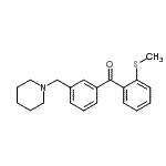 结构式 CAS# 898792-84-2, [2-(甲硫基)苯基][3-(1-哌啶基甲基)苯基]甲酮