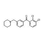 structure of CAS# 898793-48-1, (2,3-Dichlorophenyl)[3-(1-piperidinylmethyl)phenyl]methanone;2,3-dichloro-3'-piperidinomethyl benzophenone