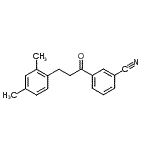 结构式 CAS# 898793-67-4, 3-[3-(2,4-二甲基苯基)丙酰]苯甲腈