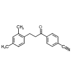 结构式 CAS# 898793-69-6, 4-[3-(2,4-二甲基苯基)丙酰]苯甲腈