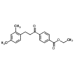 结构式 CAS# 898793-76-5, 乙基4-[3-(2,4-二甲基苯基)丙酰]苯甲酸酯