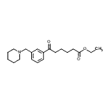 结构式 CAS# 898793-80-1, 乙基6-氧代-6-[3-(1-哌啶基甲基)苯基]己酸酯
