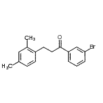 structure of CAS# 898793-84-5, 1-(3-Bromophenyl)-3-(2,4-dimethylphenyl)-1-propanone;3'-bromo-3-(2,4-dimethylphenyl)propiophenone