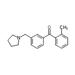 structure of CAS# 898793-91-4, (2-Methylphenyl)[3-(1-pyrrolidinylmethyl)phenyl]methanone;2-methyl-3'-pyrrolidinomethyl benzophenone