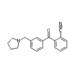 结构式 CAS# 898794-09-7, 2-[3-(1-吡咯烷基甲基)苯甲酰基]苯甲腈