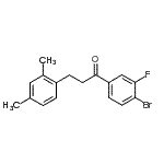 结构式 CAS# 898794-20-2, 1-(4-溴-3-氟苯基)-3-(2,4-二甲基苯基)-1-丙酮