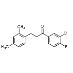structure of CAS# 898794-24-6, 1-(3-Chloro-4-fluorophenyl)-3-(2,4-dimethylphenyl)-1-propanone;3'-chloro-3-(2,4-dimethylphenyl)-4'-fluoropropiophenone