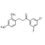 structure of CAS# 898794-40-6, 1-(3-Chloro-5-fluorophenyl)-3-(2,4-dimethylphenyl)-1-propanone;3'-chloro-3-(2,4-dimethylphenyl)-5'-fluoropropiophenone