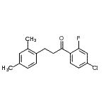 structure of CAS# 898794-42-8, 1-(4-Chloro-2-fluorophenyl)-3-(2,4-dimethylphenyl)-1-propanone;4'-chloro-3-(2,4-dimethylphenyl)-2'-fluoropropiophenone