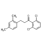 structure of CAS# 898794-62-2, 1-(2,6-Dichlorophenyl)-3-(2,4-dimethylphenyl)-1-propanone;2',6'-dichloro-3-(2,4-dimethylphenyl)propiophenone