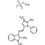CAS#: 89923-54-6， 5-[(E)-(1,2-Dimethyl-1H-indol-3-yl)diazenyl]-2,3-dimethyl-1-phenyl-1H-imidazol-3-ium methyl sulfate