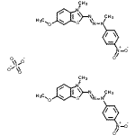 CAS#: 89923-58-0， Bis{6-methoxy-3-methyl-2-[(1E)-3-methyl-3-(4-nitrophenyl)-1-triazen-1-yl]-1,3-benzothiazol-3-ium} sulfate