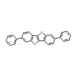 structure of CAS# 900806-58-8, 2,7-Diphenyl[1]benzothieno[3,2-b][1]benzothiophene;2,7-diphenylbenzo[b]benzo[4,5]thieno[2,3-d]thiophene