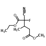 CAS#: 90428-57-2， 1-Ethyl 5-methyl 2-cyano-2-fluoro-3-methylpentanedioate