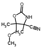 CAS#: 90434-75-6， 5-(Methoxymethyl)-4,5-dimethyl-2-oxo-1,3-oxazolidine-4-carbonitrile