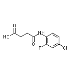structure of CAS# 904810-52-2, 4-[(4-Chloro-2-fluorophenyl)amino]-4-oxobutanoic acid;3-[N-(4-chloro-2-fluorophenyl)carbamoyl]propanoic acid;4-[(4-Chloro-2-fluorophenyl)amino]-4-oxobutanoic acid;4-[(4-chloro-2-fluorophenyl)amino]-4-oxobutanoicacid