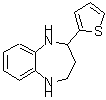 CAS#: 904813-50-9， 2-(2-Thienyl)-2,3,4,5-tetrahydro-1H-1,5-benzodiazepine
