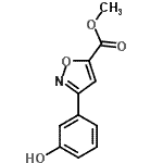 structure of CAS# 904817-54-5, Methyl 3-(3-hydroxyphenyl)-1,2-oxazole-5-carboxylate;3-(3-Hydroxyphenyl)-5-(methoxycarbonyl)-1,2-oxazole;3-(3-Hydr<wbr>oxyphenyl<wbr>)-5-(meth<wbr>oxycarbon<wbr>yl)-1,2-o<wbr>xazole, 3<wbr>-[5-(Meth<wbr>oxycarbon<wbr>yl)isoxaz<wbr>ol-3-yl]p<wbr>henol;3-(3-Hydr<wbr>oxyphenyl<wbr>)-5-(meth<wbr>oxycarbon<wbr>yl)-1,2-o<wbr>xazole; 3<wbr>-[5-(Meth<wbr>oxycarbon<wbr>yl)isoxaz<wbr>ol-3-yl]p<wbr>henol