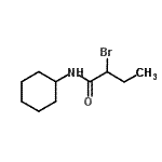 结构式 CAS# 905810-22-2, 2-溴-N-环己基丁酰胺