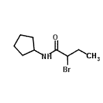 structure of CAS# 905811-01-0, 2-Bromo-N-cyclopentylbutanamide;MFCD03030361