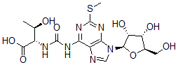 CAS 登录号：90686-89-8， N-((9-beta-D-呋喃核糖基-2-甲硫基嘌呤-6-基)氨基甲酰)苏氨酸
