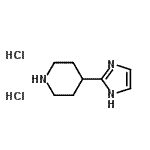 structure of CAS# 90747-46-9, 4-(1H-Imidazol-2-yl)piperidine dihydrochloride;4-Imidazol-2-yl-piperidine dihydrochloride;4-Imidazol-2-yl-piperidine x 2 HCl;MFCD08669023