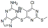 CAS#: 90766-92-0， 6-[[5-Bromo-6-chloro-2-(methylthio)-4-pyrimidinyl]thio]-1H-purin-2-amine