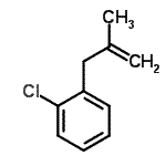 structure of CAS# 90794-46-0, 1-Chloro-2-(2-methyl-2-propen-1-yl)benzene;2-(2-Methylprop-2-en-1-yl)chlorobenzene;3-(2-chlorophenyl)-2-methyl-1-propene;3-(2-Chlorophenyl)-2-methylprop-1-ene
