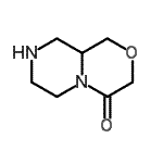 structure of CAS# 908066-25-1, Hexahydropyrazino[2,1-c][1,4]oxazin-4(3H)-one;hexahydropyrazino[2,1-c][1,4]oxazin-4(3H)-one