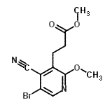 CAS#: 908279-60-7， Methyl 3-(5-bromo-4-cyano-2-methoxy-3-pyridinyl)propanoate