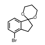 CAS#: 908334-05-4， 4'-Bromo-2',3'-dihydrospiro[1,3-dioxane-2,1'-indene]