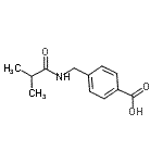 结构式 CAS# 908495-37-4, 4-[(异丁酰基氨基)甲基]苯甲酸