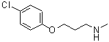 structure of CAS# 90945-06-5, 3-(4-Chlorophenoxy)-N-methyl-1-propanamine;[3-(4-chlorophenoxy)propyl](methyl)amine;[3-(4-chlorophenoxy)propyl]methylamine;[3-(4-Chloro-phenoxy)-propyl]-methyl-amine