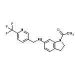 CAS#: 909666-28-0， 1-[6-({[6-(Trifluoromethyl)-3-pyridinyl]methyl}amino)-2,3-dihydro-1H-indol-1-yl]ethanone
