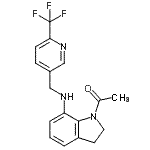 CAS#: 909666-31-5， 1-[7-({[6-(Trifluoromethyl)-3-pyridinyl]methyl}amino)-2,3-dihydro-1H-indol-1-yl]ethanone