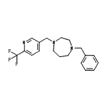 CAS#: 909666-37-1， 1-Benzyl-4-{[6-(trifluoromethyl)-3-pyridinyl]methyl}-1,4-diazepane