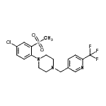 CAS#: 909666-49-5， 1-[4-Chloro-2-(methylsulfonyl)phenyl]-4-{[6-(trifluoromethyl)-3-pyridinyl]methyl}piperazine