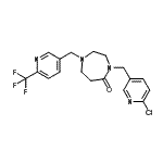 CAS#: 909668-86-6， 4-[(6-Chloro-3-pyridinyl)methyl]-1-{[6-(trifluoromethyl)-3-pyridinyl]methyl}-1,4-diazepan-5-one