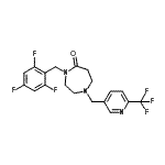 CAS#: 909668-89-9， 4-(2,4,6-Trifluorobenzyl)-1-{[6-(trifluoromethyl)-3-pyridinyl]methyl}-1,4-diazepan-5-one