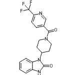 CAS#: 909682-74-2， 1-(1-{[6-(Trifluoromethyl)-3-pyridinyl]carbonyl}-4-piperidinyl)-1,3-dihydro-2H-benzimidazol-2-one