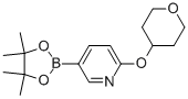 结构式 CAS# 910036-98-5, 2-(四氢吡喃-4-基氧基)吡啶-5-硼酸频哪醇酯
