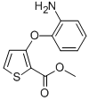 structure of CAS# 91041-21-3, Methyl 3-(2-Aminophenoxy)-2-Thiophenecarboxylate;3-(2-Aminophenoxy)-2-Thiophenecarboxylic Acid Methyl Ester;3-(2-Aminophenoxy)Thiophene-2-Carboxylic Acid Methyl Ester;Zinc00168876