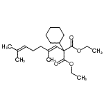 CAS#: 910442-05-6， Diethyl cyclohexyl[(1E)-2,6-dimethyl-1,5-heptadien-1-yl]malonate