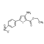 CAS 登录号:91077-00-8, 乙基3-氨基-5-(4-硝基苯基)-2-噻吩羧酸酯