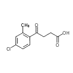 structure of CAS# 91193-36-1, 4-(4-Chloro-2-methylphenyl)-4-oxobutanoic acid;4-(4-Chloro-2-methylphenyl)-4-oxobutyric acid;MFCD09801804