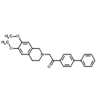 CAS#: 912350-27-7， 2-(6,7-dimethoxy-3,4-dihydro-1H-isoquinolin-2-yl)-1-(4-phenylphenyl)ethanone