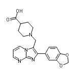 CAS#: 912770-72-0， 1-{[2-(1,3-Benzodioxol-5-yl)imidazo[1,2-a]pyrimidin-3-yl]methyl}-4-piperidinecarboxylic acid
