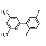 CAS#: 913322-53-9， 4-(5-Fluoro-2-iodophenyl)-6-methyl-2-pyrimidinamine