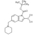 CAS#: 913388-56-4， [1-{[(2-Methyl-2-propanyl)oxy]carbonyl}-5-(1-piperidinylmethyl)-1H-indol-2-yl]boronic acid