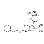 CAS#: 913388-68-8， (1-{[(2-Methyl-2-propanyl)oxy]carbonyl}-5-[2-(1-piperidinyl)ethoxy]-1H-indol-2-yl)boronic acid